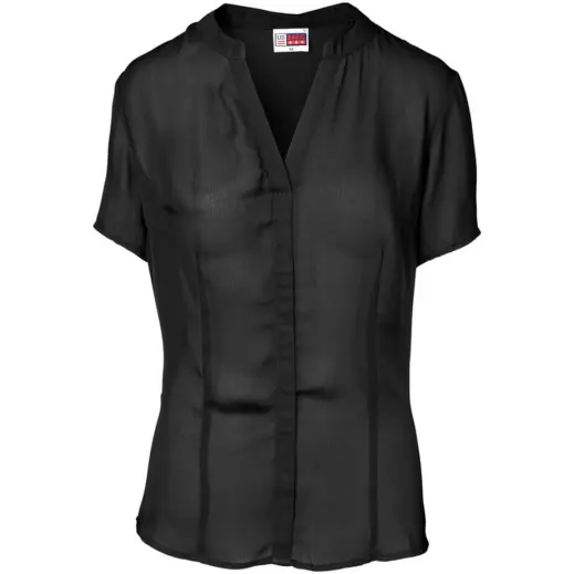 Ladies Short Sleeve Ava Blouse Black